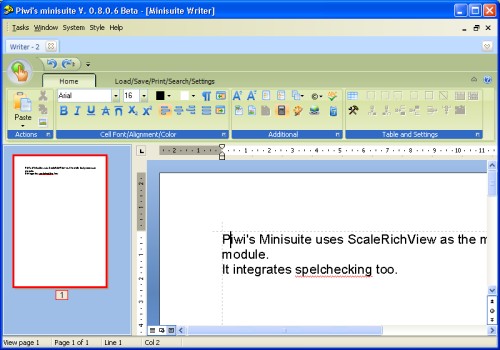 Text editor in Piwi's Minisuite (based on TSRichViewEdit) Text editor in Piwi's Minisuite