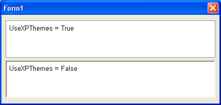 UseXPThemes Example UseXPThemes Example
