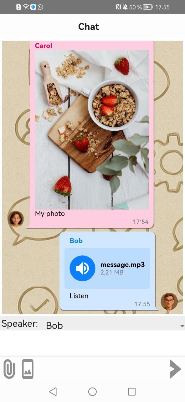 TRichView chat window: image and attached file (FireMonkey for Android) TRichView chat window: quote and attached image